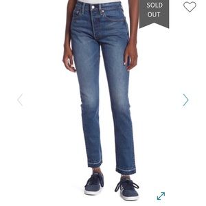 Levi’s 501 Raw Hem Skinny Jeans